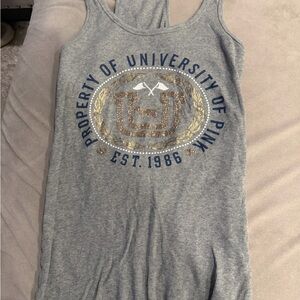 Victoria’s Secret PINK Vintage Y2K Racerback tank Grey Size M